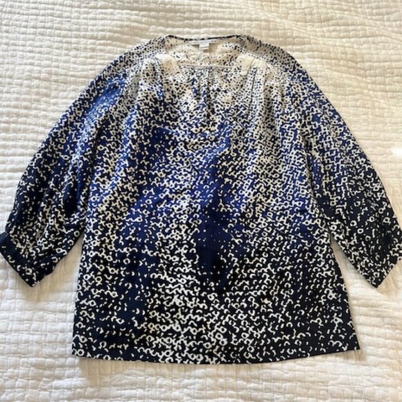 Diane von Furstenberg DVF Silk Blouse Sz 8 - Picture 1 of 3